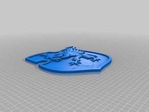 escudo de rauch 3d la impresión art cnc modelo ornamento 3d print model - Mito3D
