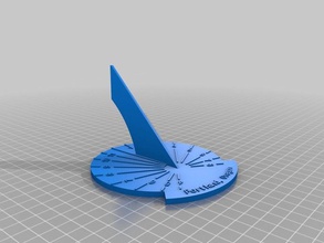customizable sundial outdoor garden customizer challenge openscad useful 3d print model - Mito3D