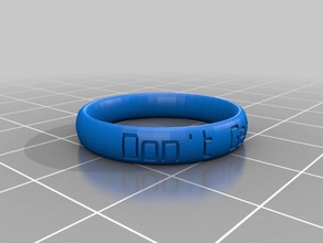 dont get hit ring Ringe kundengebundene 3d print model - Mito3D