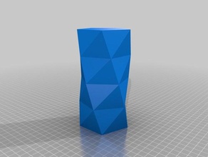meu personalizados torcida polígono vaso recipientes personalizado 3d print model - Mito3D