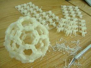 micro polyèdre sommets la construction jouets 3d l'art fave géométrie modèle modulaire openscad paramétrique partie les polyèdres puzzle rapman reprap 3d print model - Mito3D