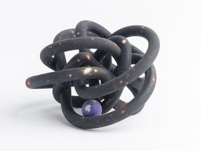 knotted orbit math art captured earth knot nasa torus 3d print model - Mito3D