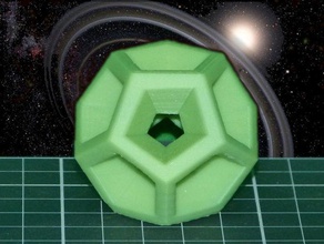 hollow dodecaedro per la matematica art su misura parametrico wireframe 3d print model - Mito3D
