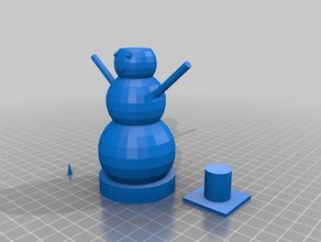 my customized snow man 3d printing 3d print model - Mito3D