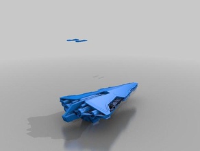 repubblica star destroyer ha tagliato le parti i veicoli admiralhalk divertente stelle destoryer destoryere spazio astronave starship di wars 3d print model - Mito3D