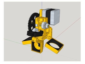 wade l3k extruder prusa i3 kompatibel filament flexibel 3d-Drucker-Extrudern 40mm Lüfter - fan Halter mount flexibles geared gregs idler ninjaflex pierrelesek rework skarab 3d print model - Mito3D