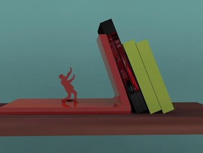 book holder organization bookshelf 3d print model - Mito3D
