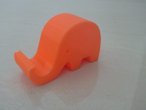 elephant phone holder no supports required mobile cell stand 3d print model - Mito3D