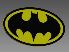 logo de batman signos y logotipos bate clásico murciélago 3d print model - Mito3D