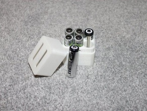 le stockage de la batterie 6 aa l'organisation baterie pile titulaire 3d print model - Mito3D
