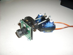 raspberry pi camera pan tilt in der Robotik Kamera servo sg90 3d print model - Mito3D