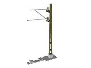 catenary mast model railway 1 32 openrailway 13 2 barspin daniel noree garden open pole scale train 3d print model - Mito3D