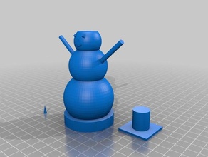 snow man 3d printing customized 3d print model - Mito3D