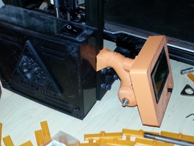 geeetech sainsmart lcd case pivoting frame 3d printer accessories geetech lulzbot taz megatronics lcd12864 3D print model - Mito3D