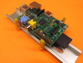 raspberry pi din rail mount en50022 th-35 th35 3d print model - Mito3D