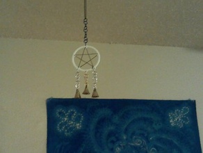 pentagrama windchime decoración paganos 3d print model - Mito3D