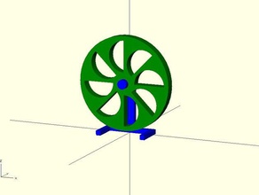customizable perpetual motion wheel interactive art artistic customizer challange experiment openscad parametric supportless test toy 3d print model - Mito3D