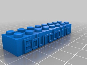 edurobotic lego bloco colar de chaveiro brinquedos construção personalizado 3d print model - Mito3D