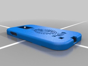 galaxy s4 phone case - standard li ge mobile emboss iphone samsung liege 3d print model - Mito3D