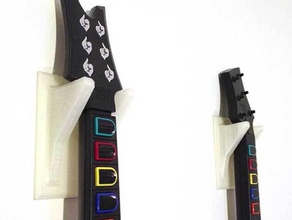 guitarhero guitar wall mount organization wallmount 3d print model - Mito3D