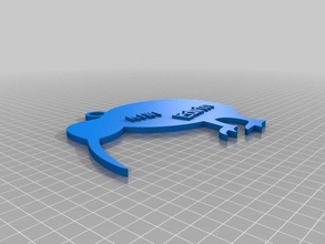 kiwi trousseau de clés porte-clés personnalisé 3d print model - Mito3D