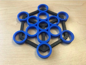 la geometria sacra - coaster matematica arte cubo frutta di vita 3d print model - Mito3D