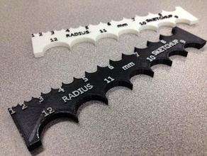 radius ruler 3d printer accessories fcps kms makerspace tool 3d print model - Mito3D