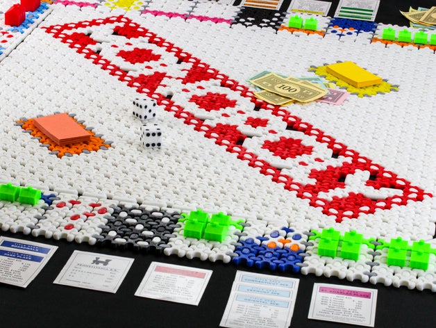 monopoly oyun tahtası oyunlar Yönetim Kurulu tahta oyunu esnek flexmesh büyük tekel 3D print model - Mito3D