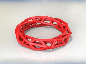customizable open frame ringbracelet thing fashion customizer challenge math art openscad wearable 3d print model - Mito3D