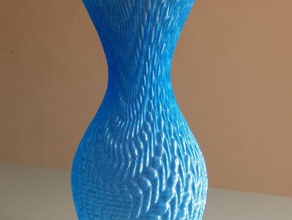 elliptic knitted vase model furniture flower knit knitting vases 3d print model - Mito3D