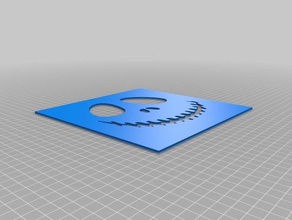 halloween sourire pochoir-o-matic l'art des outils personnalisé 3d print model - Mito3D
