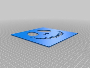 halloween sorriso stencil-o-matic strumenti di disegno su misura 3d print model - Mito3D