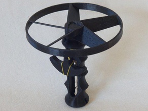 ziehen Sie string-Hubschrauber mechanisch ist - Spielzeug 3d abs Flugzeug Klinge flyer Fliegen Spaß hand pla prop propeller puddle jumper whirlybird 3d print model - Mito3D