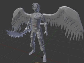 metà celeste arciere giochi angelo gioco di rpg da tavolo 3d print model - Mito3D