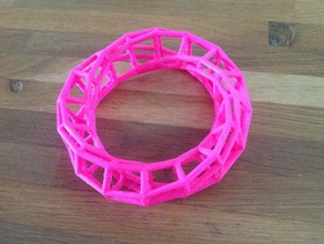 mobeus coaster cadre ouvert ringbracelet chose de la mode personnalisé 3d print model - Mito3D