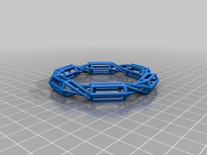 twisted gems open frame ringbracelet thing fashion customized 3d print model - Mito3D