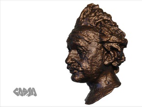 albert einstein sculture museo di birmingham bmag bronzo il virus epstein ritratto 3d print model - Mito3D