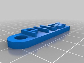 adrian message keychain organization customized 3d print model - Mito3D