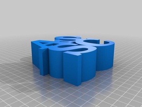 assc word sculpture sculptures customized 3d print model - Mito3D