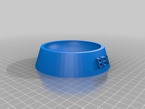 my customized fully parametric dog cat food bowl smaller size pets 3d print model - Mito3D