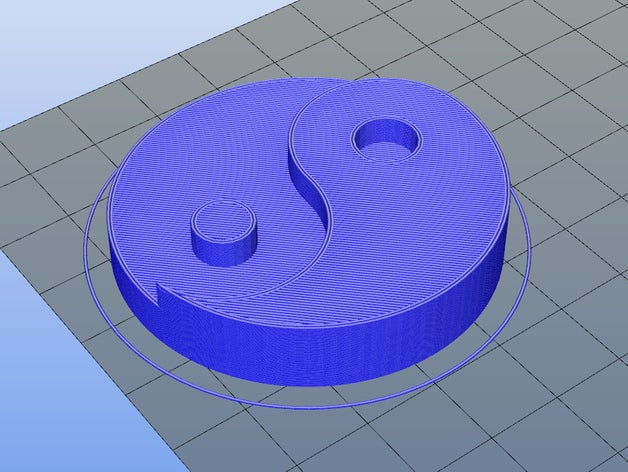 yin yang jin & jang Schilder logos openscad 3D print model - Mito3D