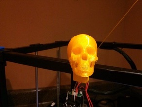 rigidbot frame skull 3d printer accessories halloween printed 3d print model - Mito3D