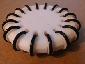 omni rueda de o-rings la robótica omniwheel 3d print model - Mito3D