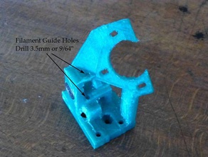 jim's flying motor mount dual extruder - body no support 3d printer extruders bevel gears 3d print model - Mito3D