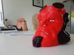 hellboy máscara de filaflex el traje elástico filamento flexible la recreus 3d print model - Mito3D