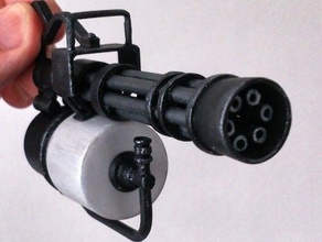 a metralhadora giratória de tf2 imprimível partes 3d print model - Mito3D