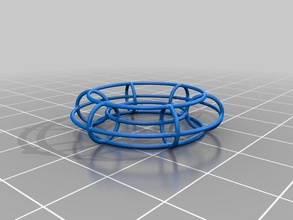 simple wire frame torus math art 3d geometry jewelry primitive test useful wireframe 3d print model - Mito3D