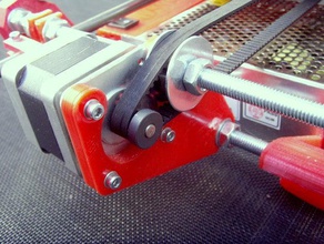 prusa bracket short pulley high belt 3d printer parts axis mount reprap stepper 3d print model - Mito3D
