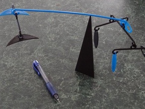 desk top mobile art - black blue sculptures 3d artist mag part 3d print model - Mito3D