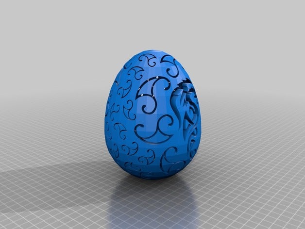celtic dragon egg lamp 3d printing 3D print model - Mito3D